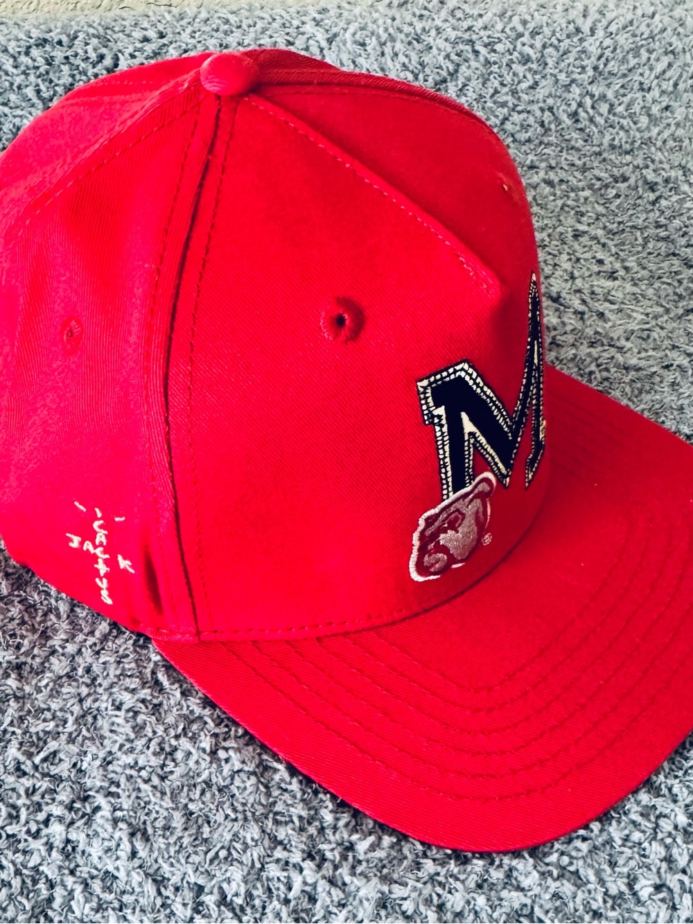 Travis Scott x Mitchell &Ness NCAA Mississippi Bulldogs SnapBack Hat